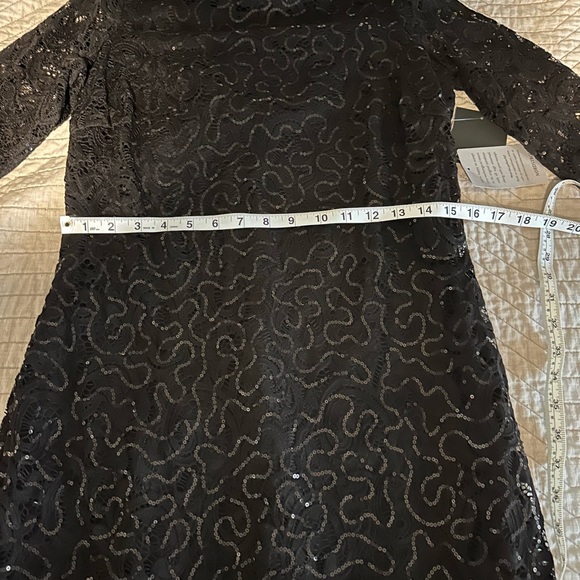 Black Sequined Cocktail Christmas Party Dress - Picture 7 of 10